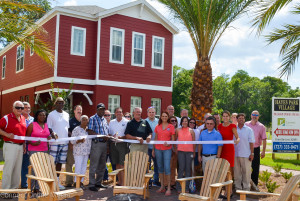 City of Oldsmar and other officials participated in the ribbon cutting ceremony at Hayes Park Village on Friday, May 15, 2015.