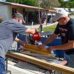 Oldsmar City Council member Dan Saracki helps with the project at the Wolfes' home on Saturday, Jan. 16, 2016.