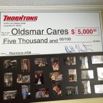 An example of the kind of support Oldsmar Cares receives from the community hangs on the wall.