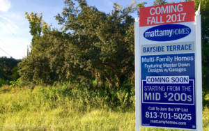 The Bayside Terrace townhome project