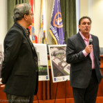 Oldsmar Mayor Dog Bevis (r) and Tampa architect Francisco Semsch presented their plans to bring the Tampa Bay Rays to Oldsmar on Thursday.