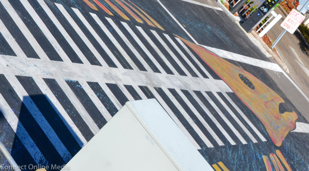 A 58-foot-long bonefish was painted on a crosswalk at the Dunedin Marina by Clearwater artist Silas Beach over the summer.