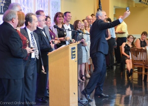 Incoming UTBCC chair David Frank takes a selfie with fellow award winners.