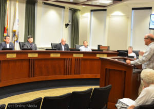 Developer Stephen Grimme pleads his case for continuing the Market Square project.