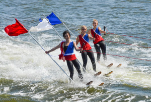 The Tampa Bay Water Ski Show team performs at the 2015 Oldsmar Days festival.