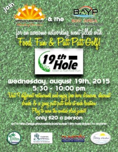 The Tampa Bay Young Professionals' 19th hole mixer is Wednesday, August 19 in Oldsmar.