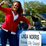 Oldsmar City Council member Linda Norris at the 2014 Safety Harbor Holiday Parade.