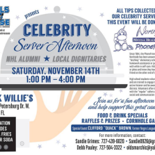 Saturday: Goals For A Cause – Celebrity Server Afternoon