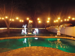 The Christmas light display at the Orlando family home on Lafayette Boulevard in Oldsmar. Credit: Melinda Orlando.