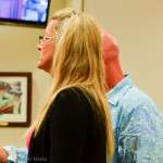 Sheri and Matt Clarke at the Oldsmar City Council meeting on Jan. 5, 2016.