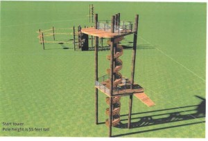 An artist's rendering of the zipline park features. Credit: City of Oldsmar.