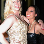 Quyen Trujillo (R) poses with a friend at the Oldsmar Centennial Dinner Dance in March 2016.