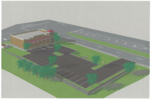 A screen shot of an artist's rendering of the new restaurant that was approved for the corner of Bayview Boulevard and SR 580 in Oldsmar. Credit: City of Oldsmar.