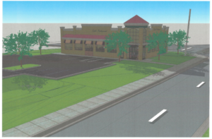 A screen shot of an artist's rendering of the new restaurant that was approved for the corner of Bayview Boulevard and SR 580 in Oldsmar. Credit: City of Oldsmar.