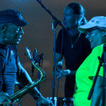 Concert chair Becky Afonso shares a moment with Michael Antunes on Saturday night.