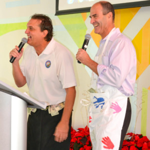 Mayors Steingold and Bevis enjoy a laugh at the 2016 Mayor's Breakfast.