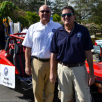 Oldsmar Mayor Doug Bevis (r) and City Council member Dan Saracki at the 2016 Safety Harbor Holiday Parade.
