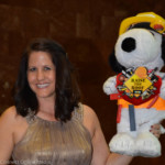 Oldsmar Cares' Brenda Gaulin, and Snoopy.